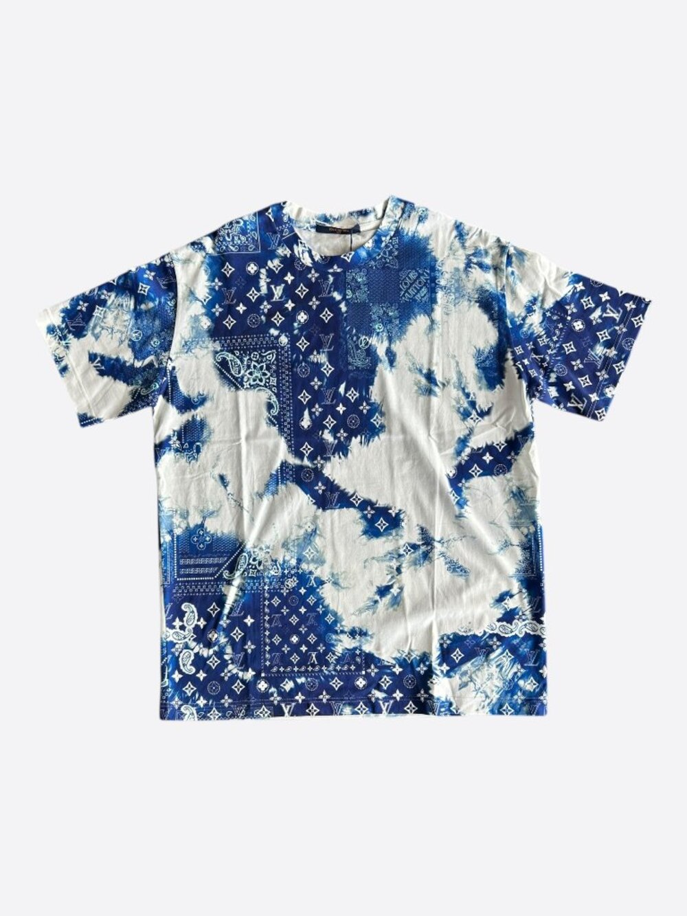 Louis Vuitton Blue Monogram Bandana T-Shirt
